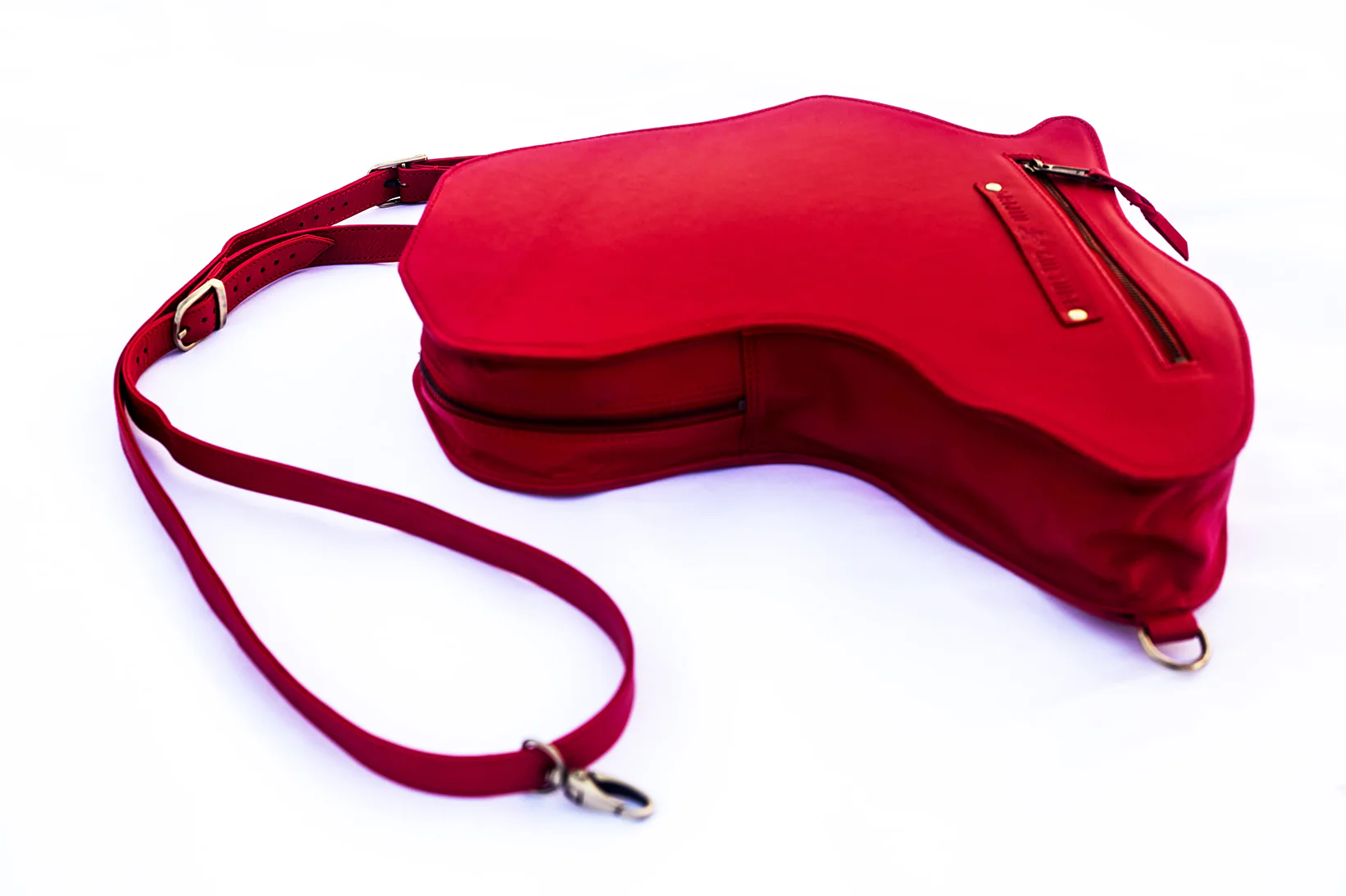 Africa Bag / Backpack- Red Leather(Medium) - Image 5
